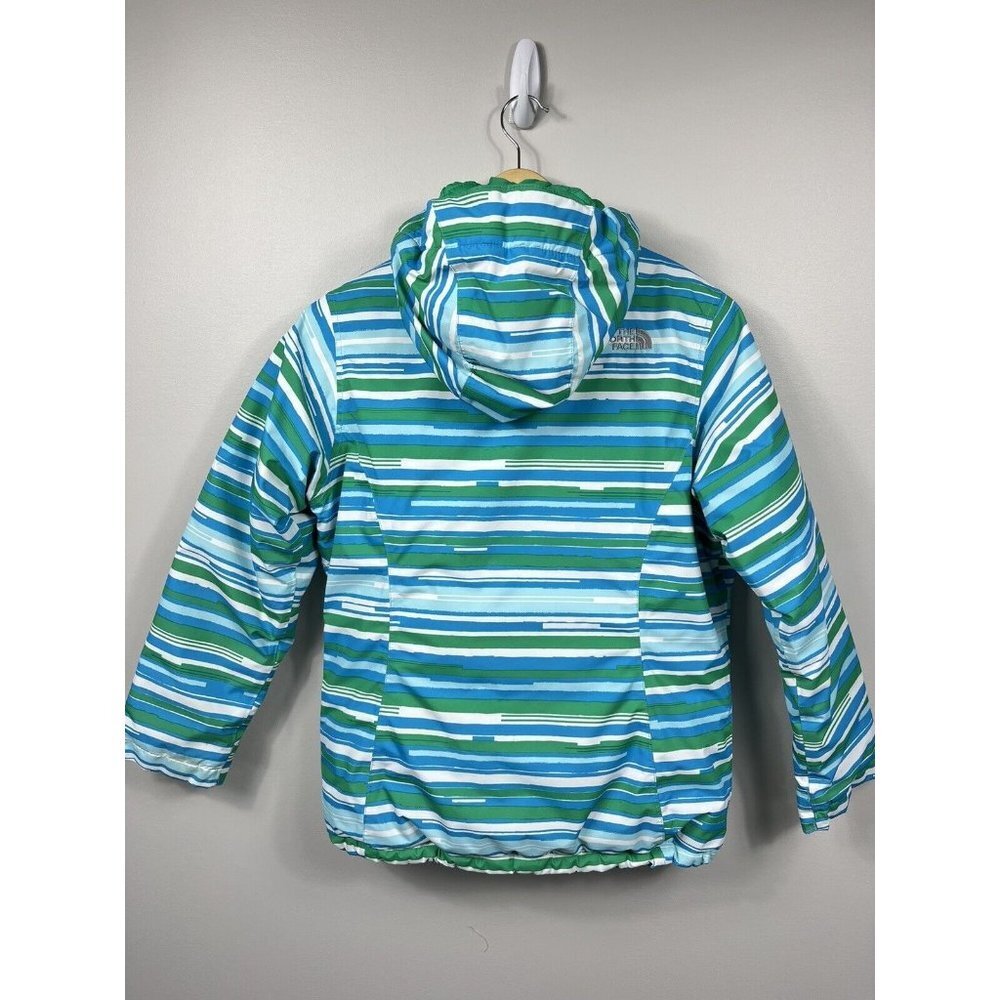 The North Face Jacket Girl Large 14/16 Green Blue Hooded Jacket Parka Winter Ski - Picture 8 of 15